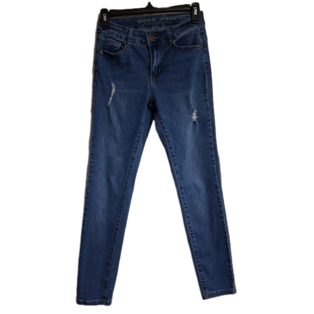 Women's/Jr Girls Gogo  High Rise Ankle Jeans Size 1/25 Destructed